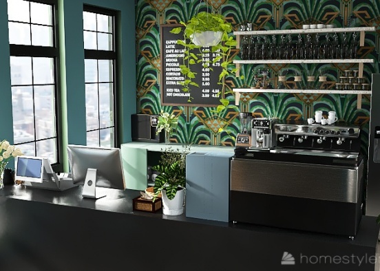 jungle coffeehouse Design Rendering