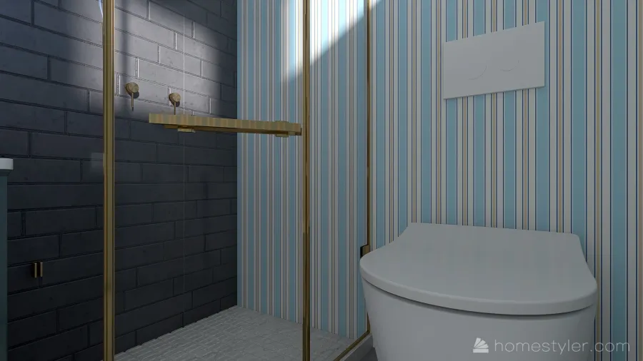 Hallway/bathroom 3d design renderings