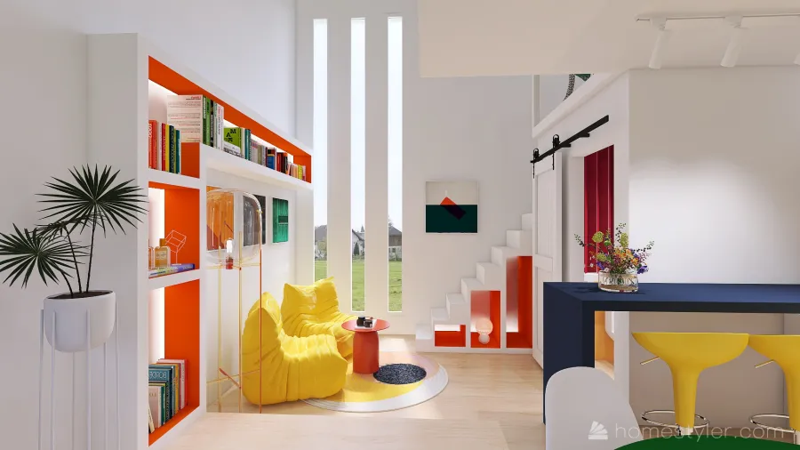 #MiniLoftContest - COLORFUL TINY HOUSE 3d design renderings