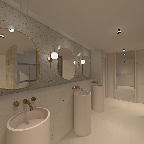 Womens Bathroom 3 3d design renderings