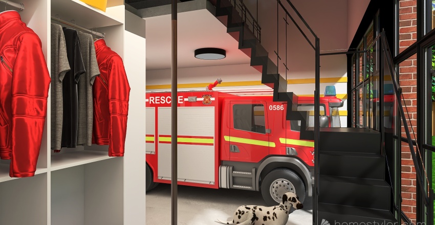 #MiniLoftContest - "Dollhouse" Fire Station 3d design renderings