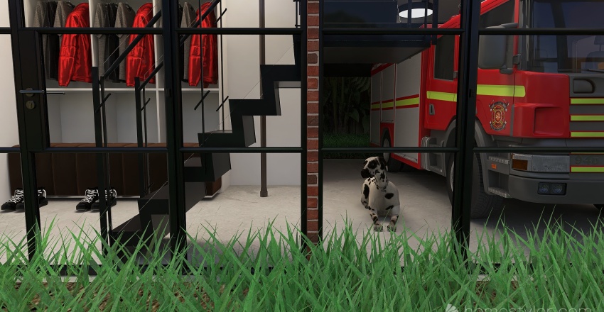 #MiniLoftContest - "Dollhouse" Fire Station 3d design renderings