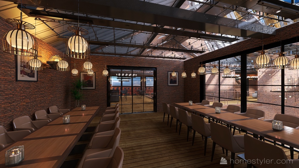 #CafeContest Food Hall 3d design renderings
