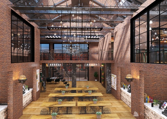 #CafeContest Food Hall Design Rendering