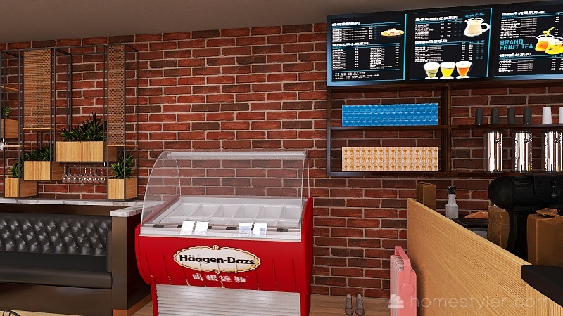 Cafe 3d design renderings