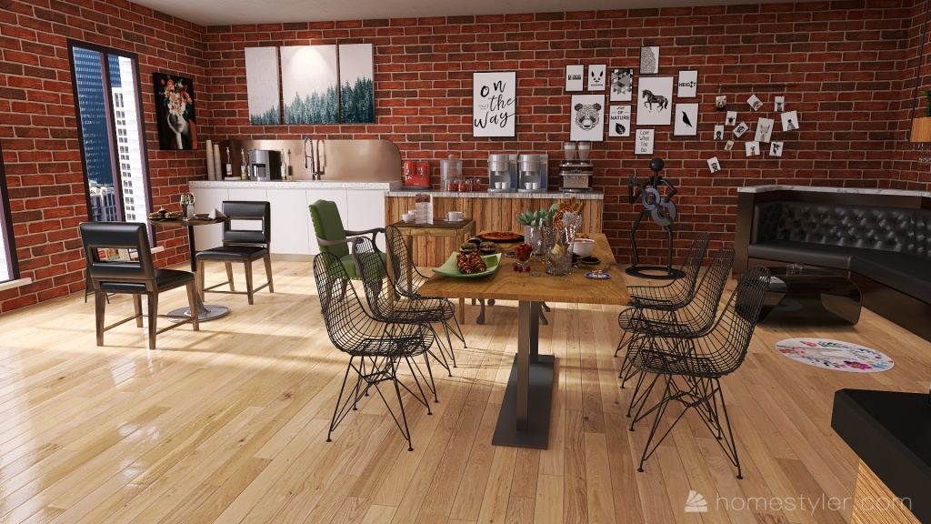 Cafe 3d design renderings