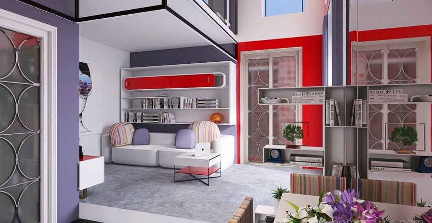 Living and Dining Room 3d design renderings
