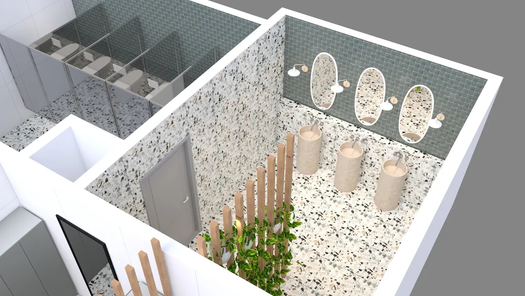 Men's Bathroom 2 3d design renderings
