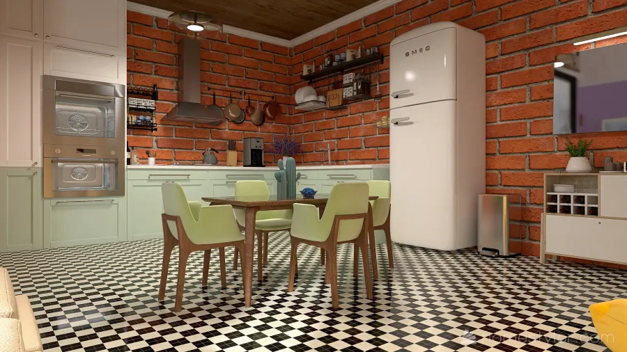 #MiniLoftContest- Cozy Chic House 3d design renderings