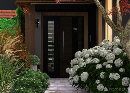 #Cottage_villa_High_ceiling_2_storeys.With landscaping Design Rendering