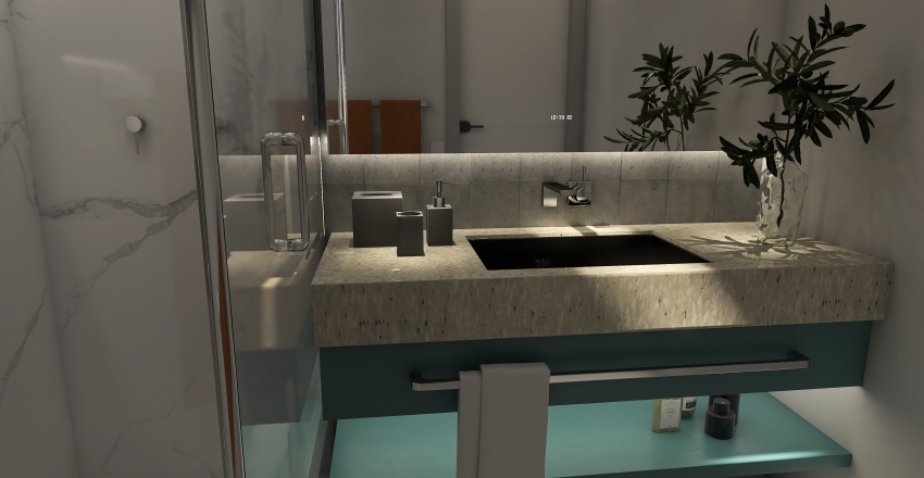 Banheiro Social 3d design renderings