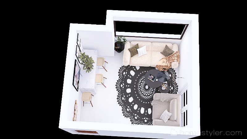 Modern day living room 3d design renderings