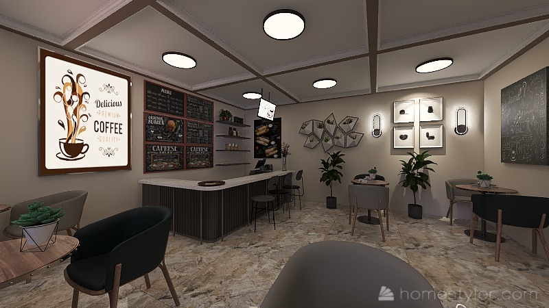 Copy of Кафе 3d design renderings