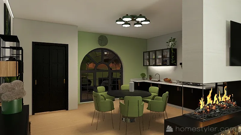 living and dining room 3d design renderings