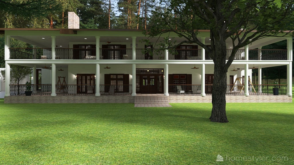 Southern Colonial 3d design renderings