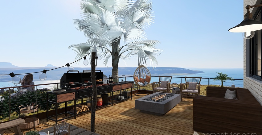 Modern Beach House - Practice 3d design renderings