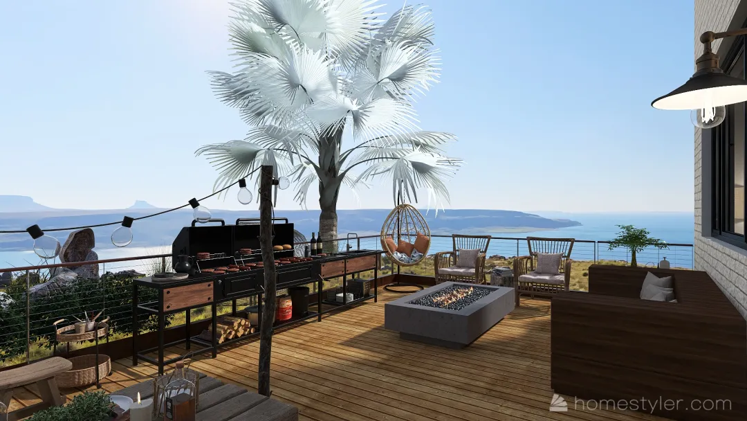 Modern Beach House - Practice 3d design renderings