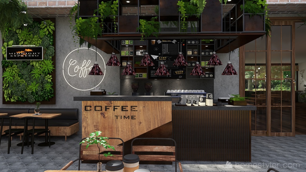 #CafeContest-Midnight espresso-Coffe House 3d design renderings