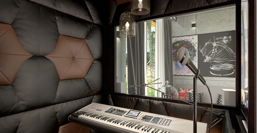 Кімната звуко запису 3d design renderings