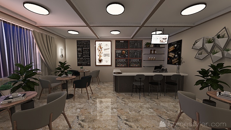 Copy of Кафе 3d design renderings