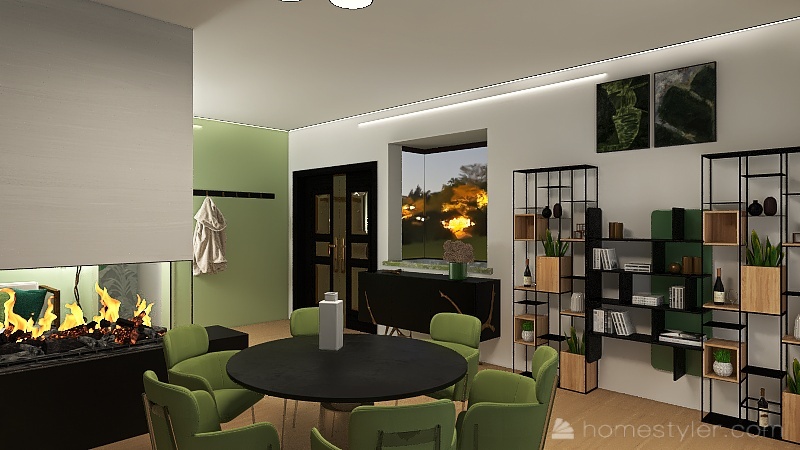 living and dining room 3d design renderings