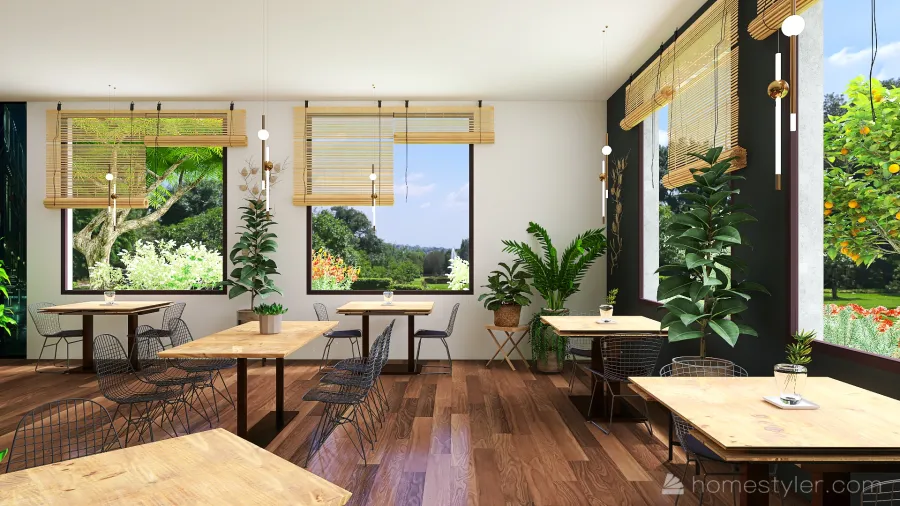 Coffe house 3d design renderings