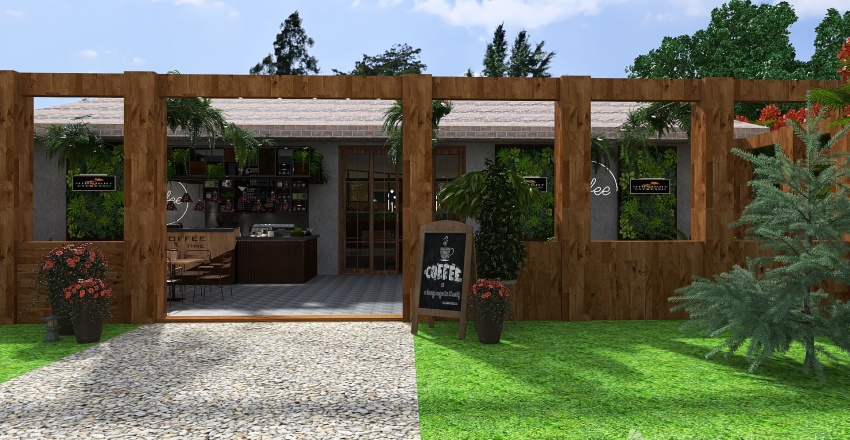 #CafeContest-Midnight espresso-Coffe House 3d design renderings