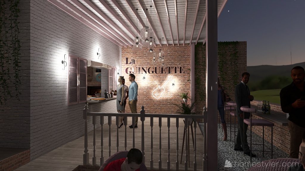 #CafeContestC'est la fête à la Guinguette: ambiance! 3d design renderings