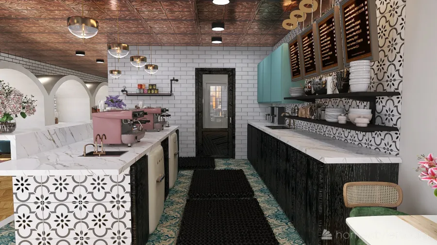Café 3d design renderings