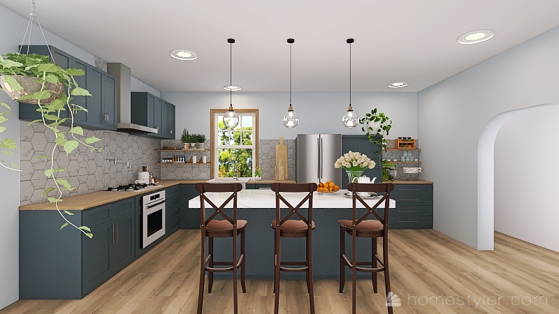 Alexa's Dream Kitchen 3d design renderings