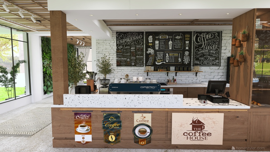 #CafeContest- The Coffee House 3d design renderings