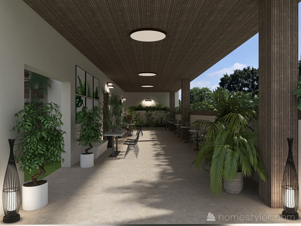 #Cafe contest Urban Park Cafe 3d design renderings