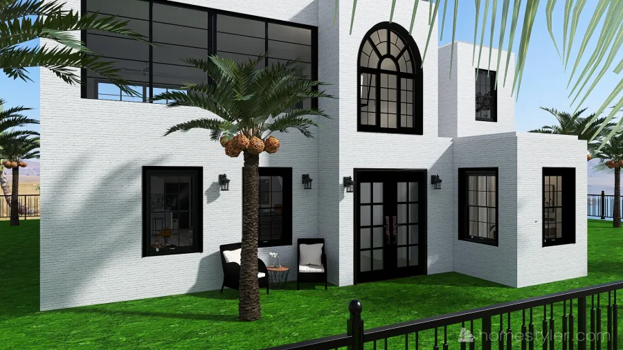 Charleston inspired home 3d design renderings