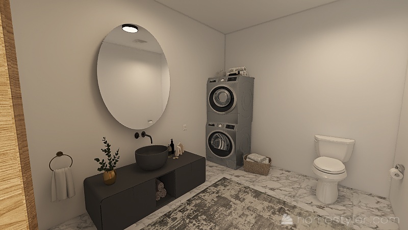 Powder and Laundry 3d design renderings