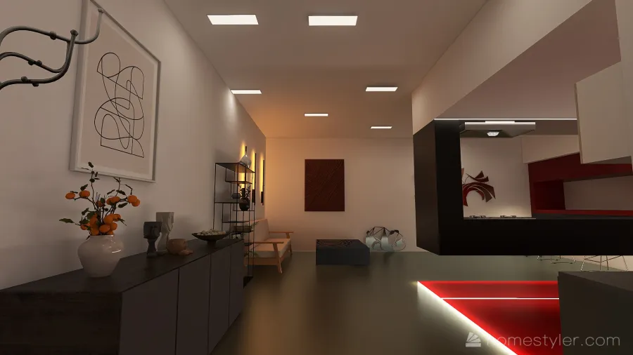loft pequeño 3d design renderings