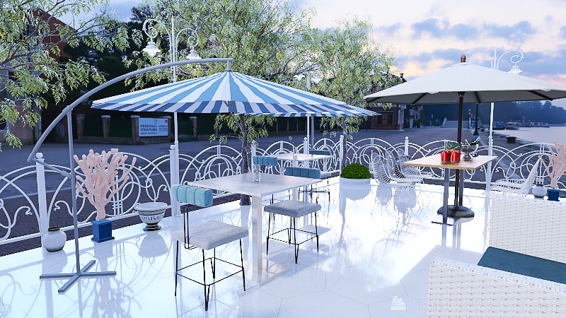 #CafeContest CAFE' POSITANO 3d design renderings