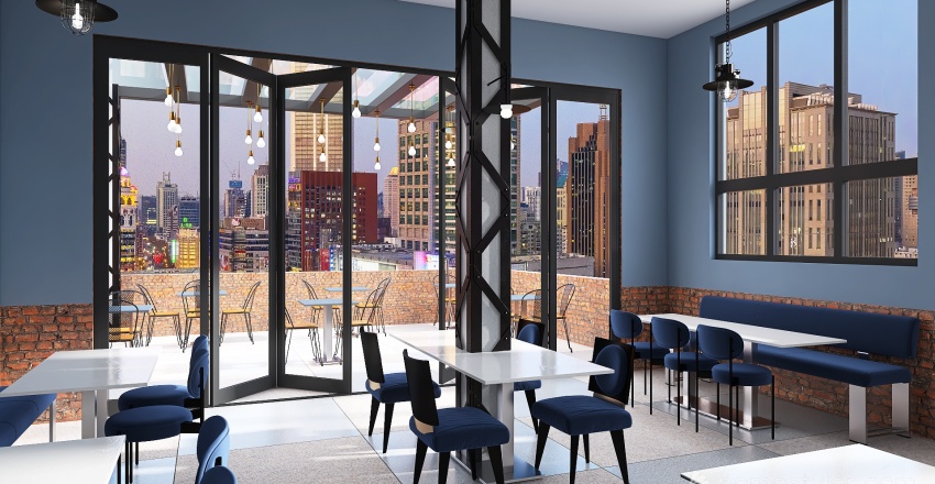 #CafeContest Brooklyn Blues 3d design renderings