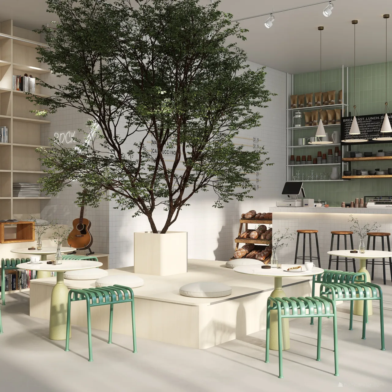 Contemporary Green UnnamedSpace 3d design renderings