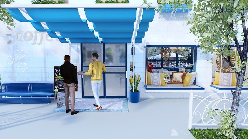 #CafeContest CAFE' POSITANO 3d design renderings