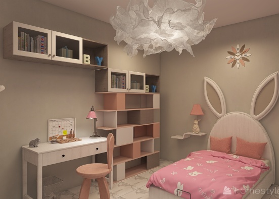 girl bedroom Design Rendering