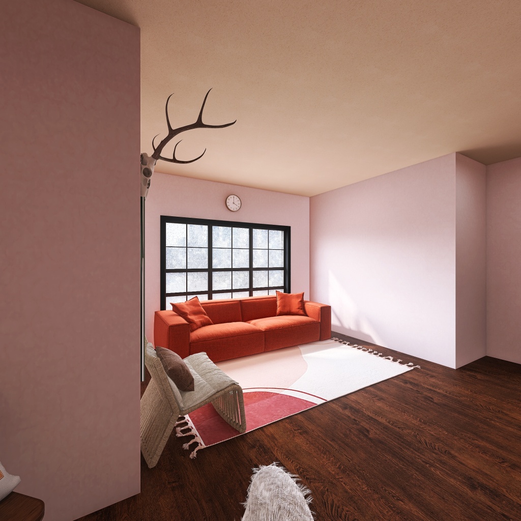 Living room-Colorful-Workspace 3d design renderings