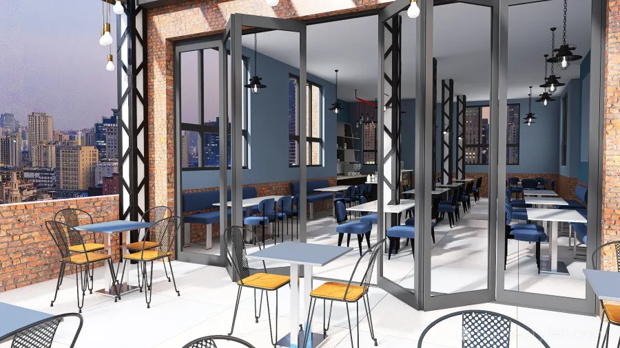 #CafeContest Brooklyn Blues 3d design renderings
