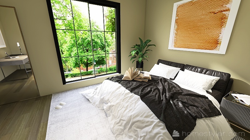 Booklover bedroom 3d design renderings