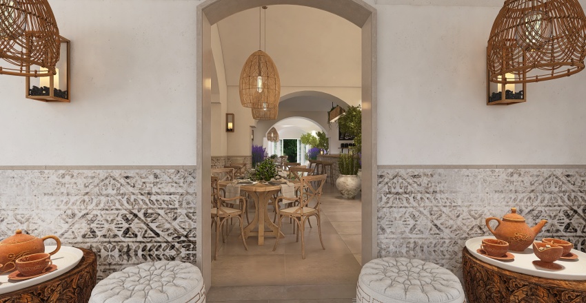 #CafeContest- Cafeteria restaurante Sol mediterráneo. 3d design renderings