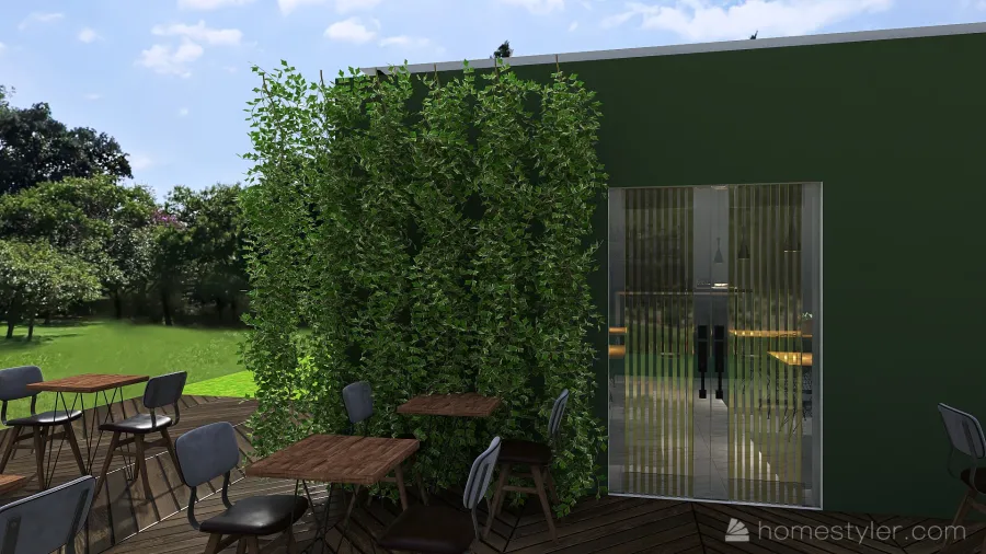 eco cafe 3d design renderings