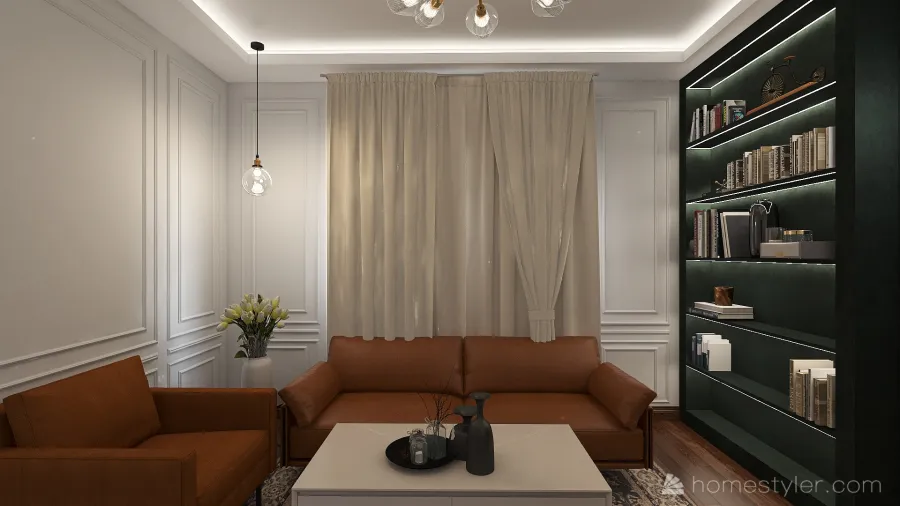 home office 3d design renderings