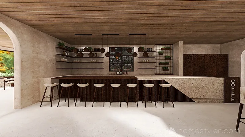 #CafeContest - Minimalism Style Cafe 3d design renderings