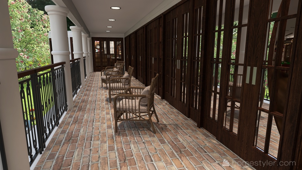 Rear Balcony 3d design renderings