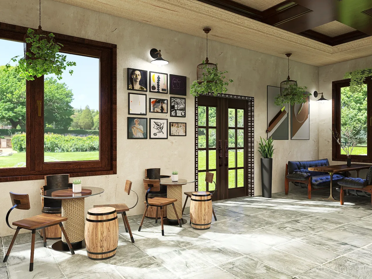 #cafecontest Art Cafe 3d design renderings