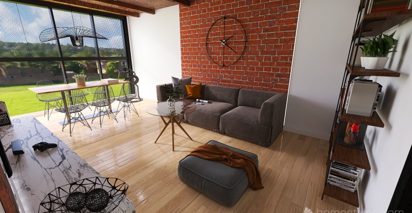 Męski relax 3d design renderings